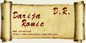 Darija Romić vizit kartica
